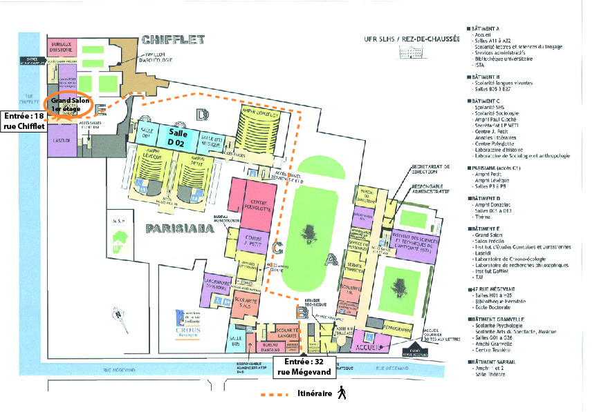 plan Accès Grand Salon UFR SLHS