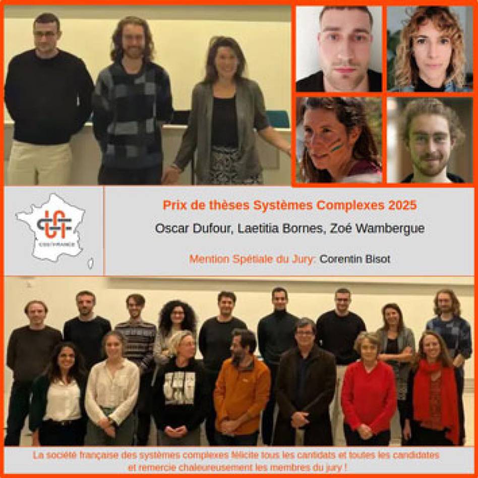 Thesis prize Complex Systems 2025 at Besancon